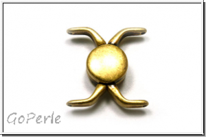 Magnetverschluss "KISSAMOS", CYMBAL, 17,3x17,7mm, antikmessingfb., Metall, 1 Stk.