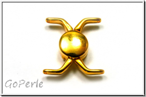 Magnetverschluss "KISSAMOS", CYMBAL, 17,3x17,7mm, vergoldet, Metall, 1 Stk.