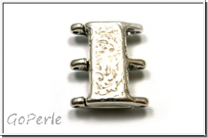 Magnetverschluss "NISIDA III", CYMBAL, 16,1x19,9mm, versilbert, Metall, 1 Stk.