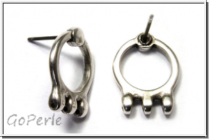 Ohrringe "FARALI III", CYMBAL, 10,3x7,9mm, versilbert, Metall, 1 Paar