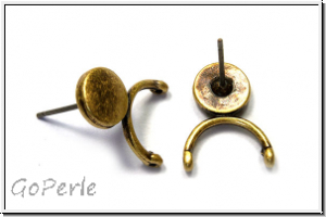Ohrringe "VENIO", CYMBAL, 15,7x12,2mm, antikmessingfb., Metall, 1 Paar
