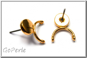 Ohrringe "VENIO", CYMBAL, 15,7x12,2mm, vergoldet, Metall, 1 Paar