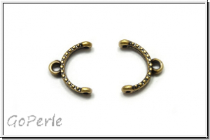 Bead Ending "SKALOTI II", CYMBAL, 9,6x12,3mm, antikmessingfb., Metall, 1 Paar