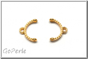 Bead Ending "SKALOTI II", CYMBAL, 9,6x12,3mm, vergoldet, Metall, 1 Paar