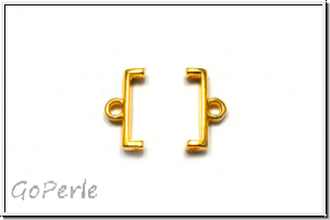 Bead Ending "TOPOLIA II", CYMBAL, 5,9x12,1mm, vergoldet, Metall, 1 Paar