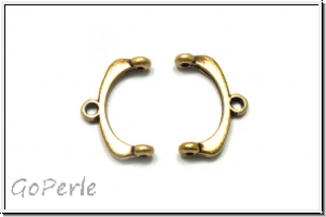 Bead Ending "FRES II", CYMBAL, 9,6x19,4mm, antikmessingfb., Metall, 1 Paar
