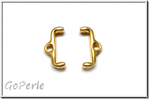 Bead Ending "SKAFI II", CYMBAL, 6x13,7mm, vergoldet, Metall, 1 Paar
