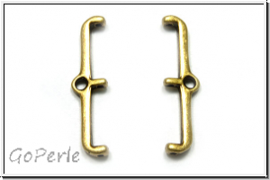 Bead Ending "SKAFI III", CYMBAL, 6x24,9mm, antikmessingfb., Metall, 1 Paar