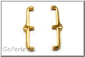 Bead Ending "SKAFI III", CYMBAL, 6x24,9mm, vergoldet, Metall, 1 Paar