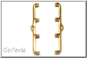 Bead Ending "SKAFI IV", CYMBAL, 14,2x36,6mm, vergoldet, Metall, 1 Paar