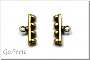 Bead Ending "ROZOS IV", CYMBAL, 8,2x15,7mm, antikmessingfb., Metall, 1 Paar