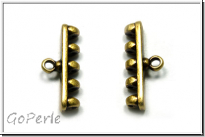 Bead Ending "ROZOS V", CYMBAL, 8,0x19,6mm, antikmessingfb., Metall, 1 Paar