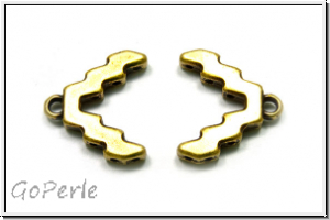 Bead Ending "MENITES", CYMBAL, 9,4x15,7mm, antikmessingfb., Metall, 1 Paar