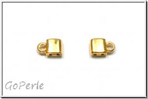 Bead Ending "PIPERI I", CYMBAL, 7,5x5,0mm, vergoldet, Metall, 1 Paar