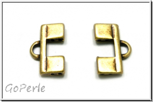 Bead Ending "PIPERI II", CYMBAL, 10,5x15,5mm, antikmessingfb., Metall, 1 Paar