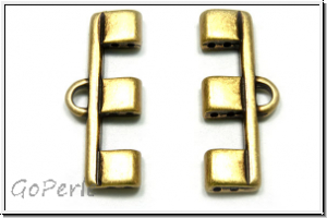 Bead Ending "PIPERI III", CYMBAL, 10,5x25,8mm, antikmessingfb., Metall, 1 Paar