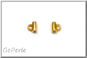 Bead Ending "SOROS I", CYMBAL, 5,0x5,2mm, vergoldet, Metall, 1 Paar