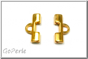 Bead Ending "SOROS II", CYMBAL, 8,3x15,5mm, vergoldet, Metall, 1 Paar