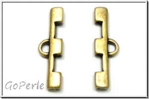 Bead Ending "SOROS III", CYMBAL, 8,4x26,3mm, antikmessingfb., Metall, 1 Paar