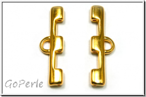 Bead Ending "SOROS III", CYMBAL, 8,4x26,3mm, vergoldet, Metall, 1 Paar