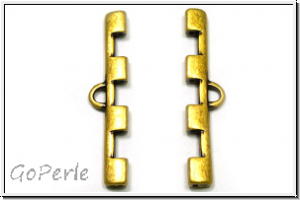 Bead Ending "SOROS IV", CYMBAL, 8,0x36,0mm, antikmessingfb., Metall, 1 Paar