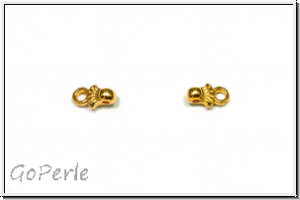 Bead Ending "PILOS", CYMBAL, 6,9x4,1mm, vergoldet, Metall, 1 Paar