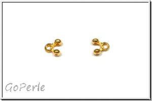 Bead Ending "ALONA", CYMBAL, 6,4x6,1mm, vergoldet, Metall, 1 Paar