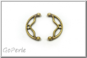 Bead Ending "SITANOS II", CYMBAL, 9,7x18,6mm, antikmessingfb., Metall, 1 Paar