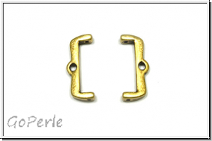 Bead Ending "MARONIA II", CYMBAL, 7,4x18,6mm, antikmessingfb., Metall, 1 Paar