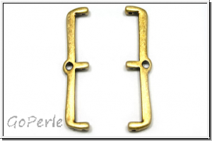 Bead Ending "MARONIA III", CYMBAL, 7,4x35,5mm, antikmessingfb., Metall, 1 Paar