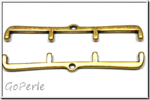 Bead Ending "MARONIA IV", CYMBAL, 7,4x52,0mm, antikmessingfb., Metall, 1 Paar