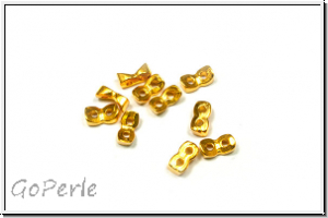 Side Beads "TOURKOU", CYMBAL, 2,3x5,0mm, vergoldet, Metall, 10 Stk.