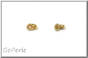 Bead Ending "REMATA", CYMBAL, 5,4x3,3mm, vergoldet, Metall, 1 Paar