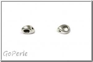 Bead Ending "KOLYMPOS", CYMBAL, 6,5x4,2mm, versilbert, Metall, 1 Paar