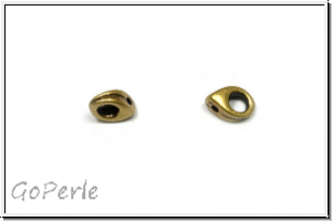 Bead Ending "KOLYMPOS", CYMBAL, 6,5x4,2mm, antikmessingfb., Metall, 1 Paar
