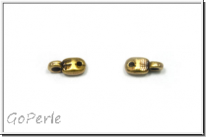 Bead Ending "VOURKOTI", CYMBAL, 8,0x3,3mm, antikmessingfb., Metall, 1 Paar