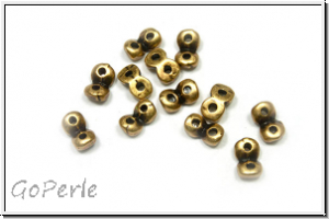Side Beads "KAPARIA", CYMBAL, 3,3x5,4mm, antikmessingfb., Metall, 12 Stk.