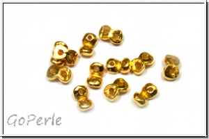Side Beads "KAPARIA", CYMBAL, 3,3x5,4mm, vergoldet, Metall, 12 Stk.