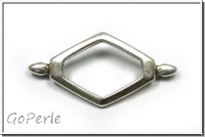 Verbinder "KOTRONI", CYMBAL, 31,3x15,6mm, versilbert, Metall, 1 Stk.