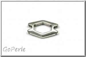 Verbinder "ALADO", CYMBAL, 15,7x9,4mm, versilbert, Metall, 1 Stk.