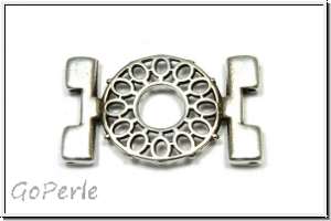 Verbinder "DETIS", CYMBAL, 26,3x16,3mm, versilbert, Metall, 1 Stk.