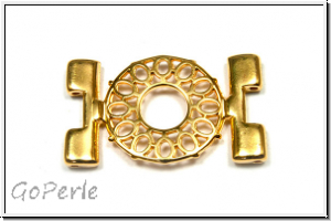Verbinder "DETIS", CYMBAL, 26,3x16,3mm, vergoldet, Metall, 1 Stk.