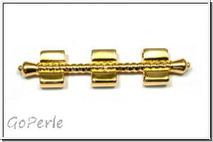 Verbinder "KALOGEROS", CYMBAL, 7,7x34,6mm, vergoldet, Metall, 1 Stk.