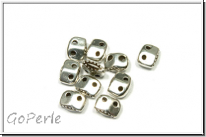 Bead substitutes "VARIDI", CYMBAL, 2,7x5,5mm, versilbert, Metall, 10 Stk.