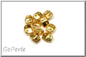 Bead substitutes "VARIDI", CYMBAL, 2,7x5,5mm, vergoldet, Metall, 10 Stk.