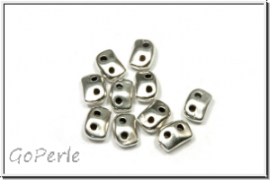 Bead substitutes "VITALI", CYMBAL, 2,7x5,5mm, versilbert, Metall, 12 Stk.