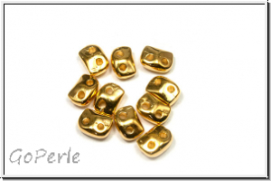 Bead substitutes "VITALI", CYMBAL, 2,7x5,5mm, vergoldet, Metall, 12 Stk.