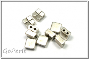 Bead substitutes "VOUTAKOS", CYMBAL, 5,0x5,0mm, versilbert, Metall, 10 Stk.