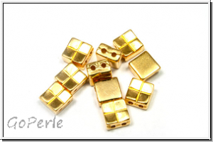 Bead substitutes "VOUTAKOS", CYMBAL, 5,0x5,0mm, vergoldet, Metall, 10 Stk.
