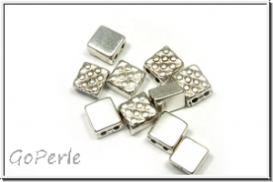 Bead substitutes "PARASPOROS", CYMBAL, 5,0x5,0mm, versilbert, Metall, 10 Stk.